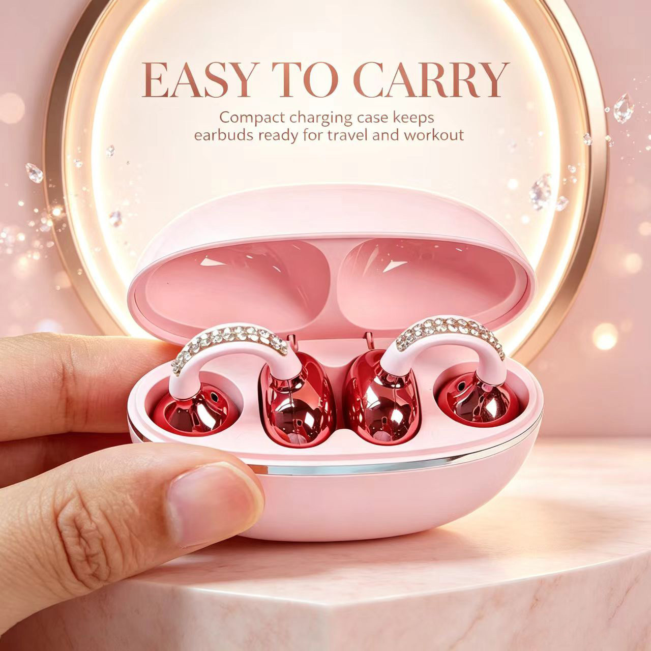 Sleep Mask Headphones Bluetooth - 라인스톤 오픈형 이어클립 무선 이어버드 블루투스