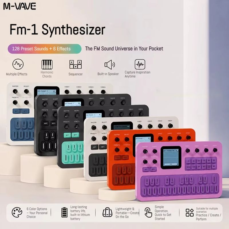 M-VAVE 휴대용 FM1 포켓 신디사이저 키보드, 아 - Speakers 리뷰 및 가격