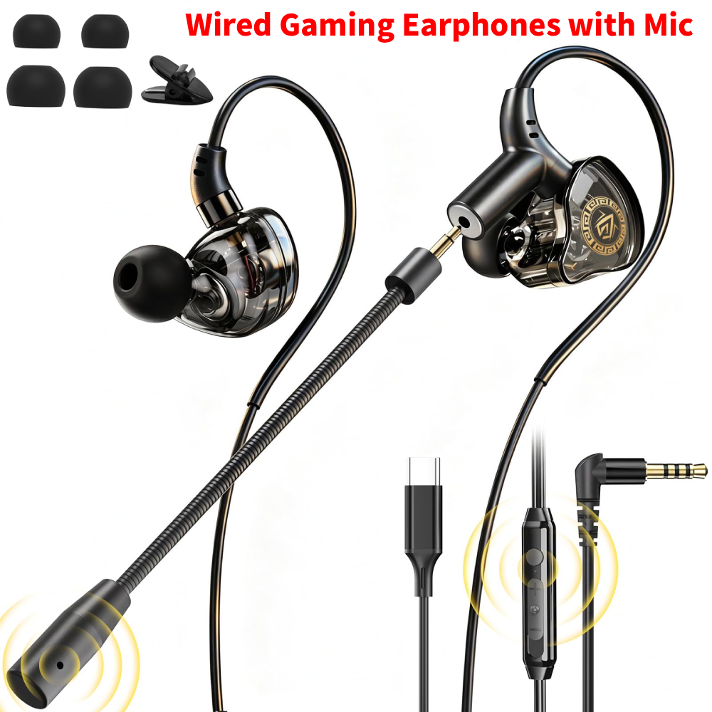 3.5mm / Type-C 유선 게이밍 이어폰, 분리형 - Type C Wired Earphones With Mic 리뷰 및 가격