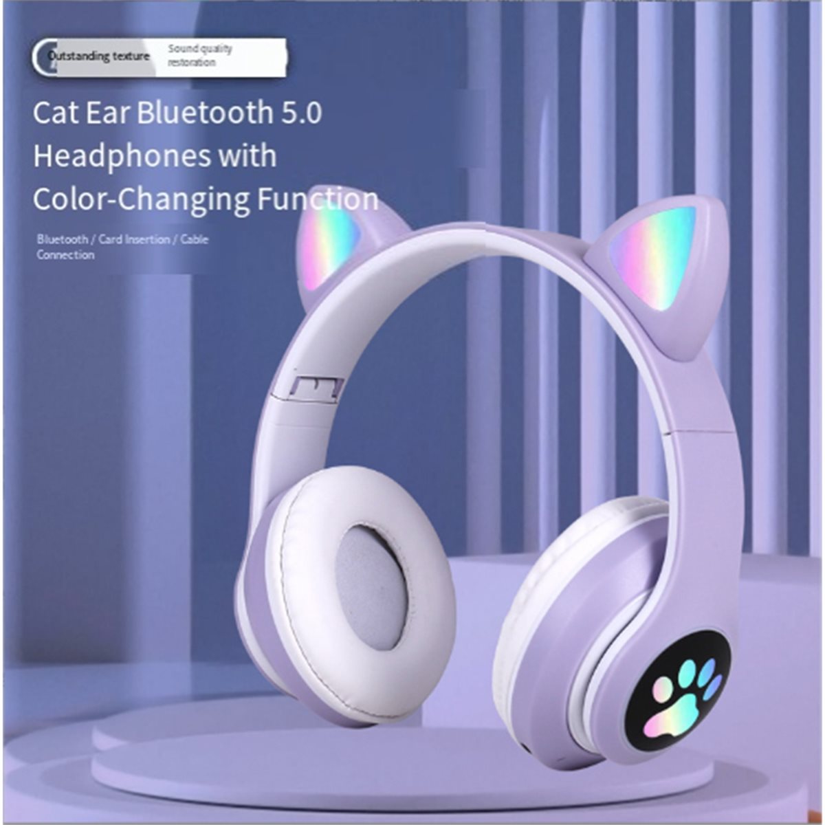 DT [세트] D1585 - 귀여운 고양이 귀 모양의  - Cat Ear Bluetooth Headset Led 리뷰 및 가격